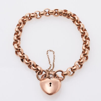 9ct Rose Gold Belcher Bracelet
