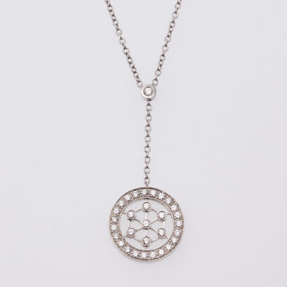 Tiffany & Co Platinum Diamond Pendant