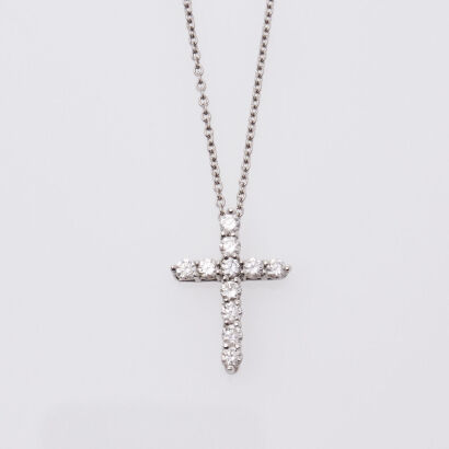 Tiffany & Co Cross Diamond Pendant