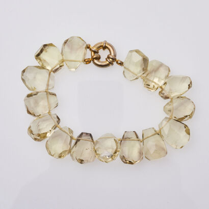 Lemon Quartz Beaded Bracelet