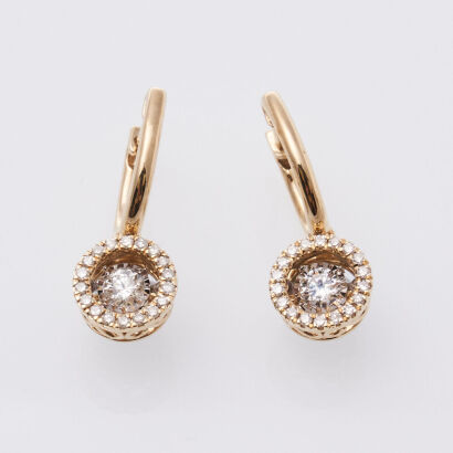 10ct Diamond Huggie Drop Earrings