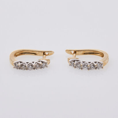 18ct Diamond Huggie Earrings