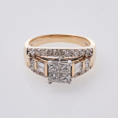 14ct Diamond Dress Ring
