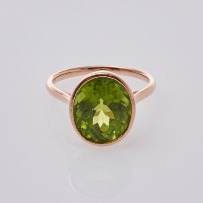 14ct Rose Gold Peridot Ring
