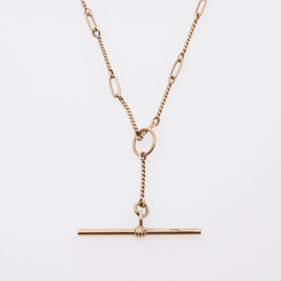 9ct T Bar Necklace