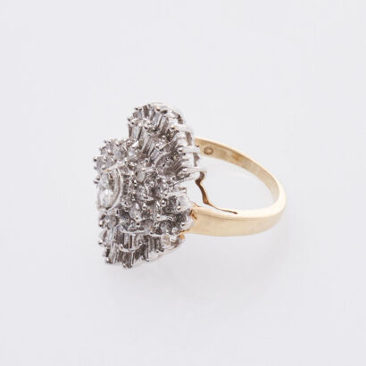 10ct Diamond Cluster Ring