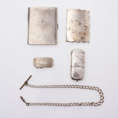 Collection of Five Vintage Silver Items