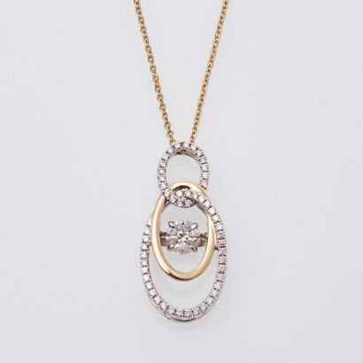14ct Diamond Pendant and Chain