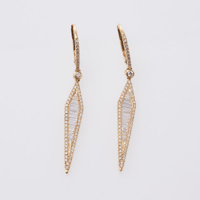 18ct Diamond Drop Earrings