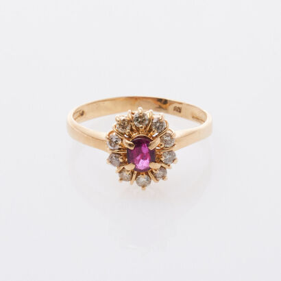 18ct Ruby and Diamond Ring