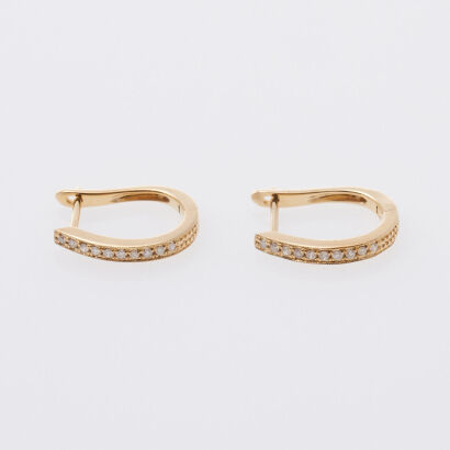 9ct Diamond Huggie Earrings