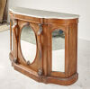 A Late-Victorian Mirroed Marble Topped Walnut Credenza - 2