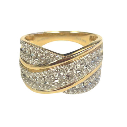 10ct Diamond Cluster Wave Ring