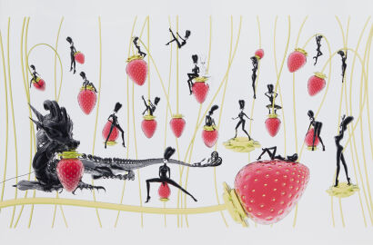 HYE RIM LEE Strawberry Garden - Red