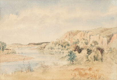 W MEIN SMITH Sketch on the River Whangaehu