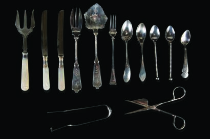 An Assortment of Twelve Silver and Plate Dutch Items