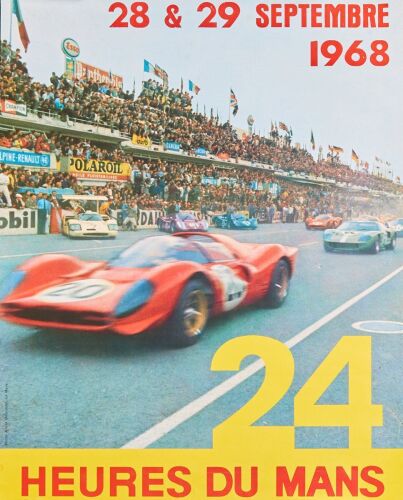 1968 Le Mans 24hr Race Le Mans Poster