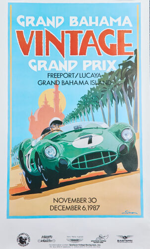 1987 Grand Bahamas Vintage GP Lucaya Poster