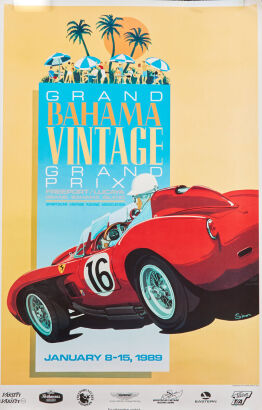 1989 Grand Bahamas Vintage GP Lucaya Poster