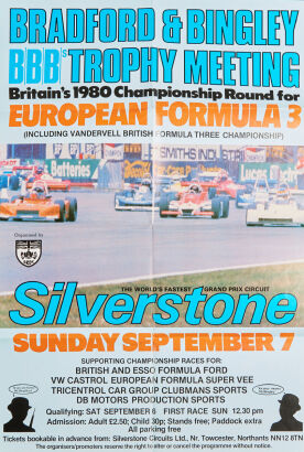 1980 European F3 Championship Silverstone Poster