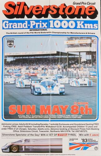 1983 FIA Endurance race 1000km Silverstone Poster