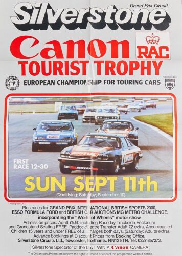 2000 Tourist Trophy Touring Cars Silverstone Poster&nbsp;