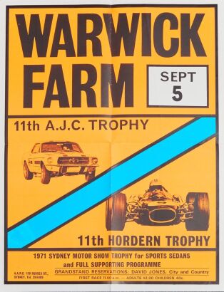 1971 Motor Show Trophy Sport Sedans Warwick Farm Poster