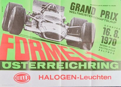 1970 Austrian GP F1 Zeltwig Poster