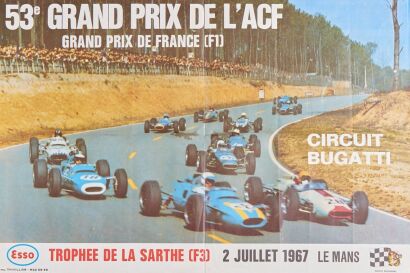 1967 French GP Circuit Bugatti Poster