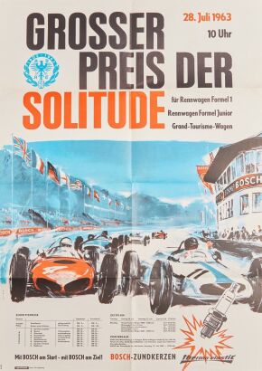 1963 Grosser Preis Solitude Germany Poster