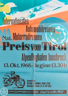 1968 Preis von Tirol M/cycle Innsbruck Poster