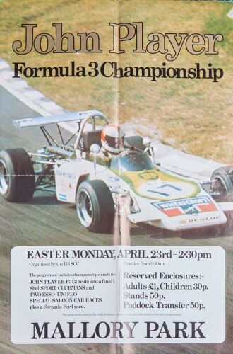 1974 John Player F3 Champ Mallory Park Poster