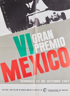 1967 GP de Mexico Poster