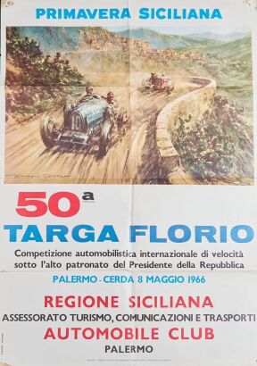 1966 Targa Florio Palermo Sicily Poster