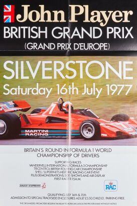 1977 John Player British GP Silverstone Poster