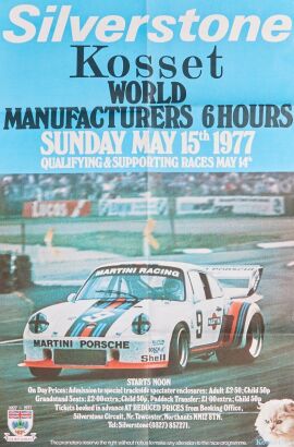 1977 World Manufacturers 6 hour Silverstone Poster