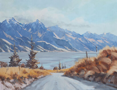 ASTON GREATHEAD Tasman Valley Looking West, Mackenzie Country
