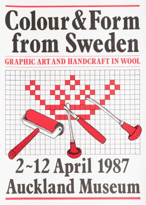 COLOUR & FORM FROM SWEDEN AUCKLAND MUSEUM POSTER