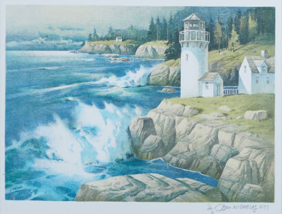 TOM NICHOLAS New England Lighthouse