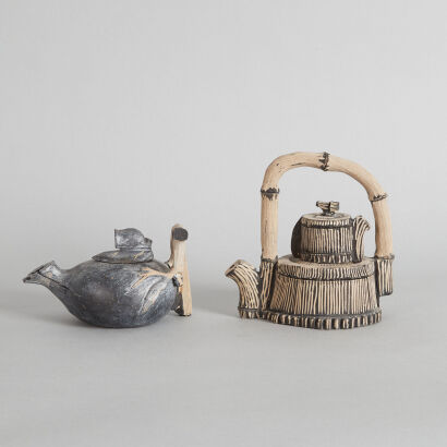 Two Chinese Stone Teapots