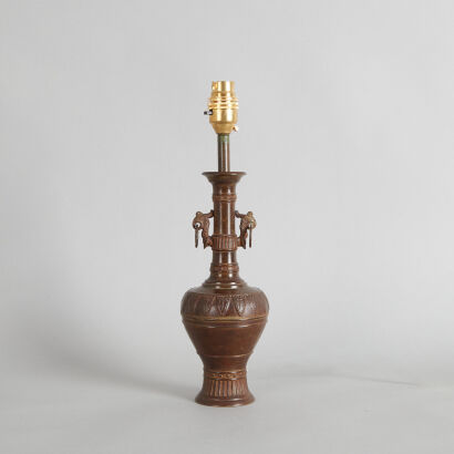 A Chinese Bronze Vase Lamp