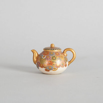 A Small Japanese Satsuma Teapot