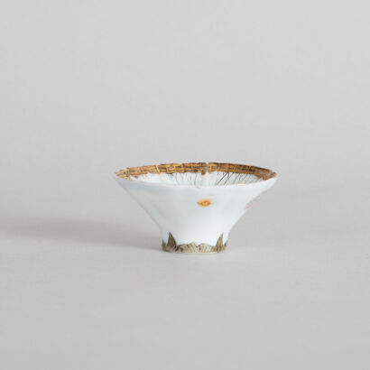 A Japanese Conical Eggshell Kutani Cup