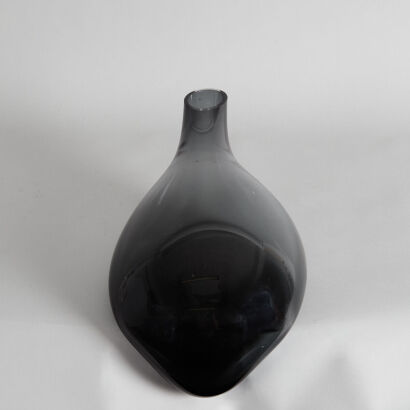 A Black Art Glass Sculpture