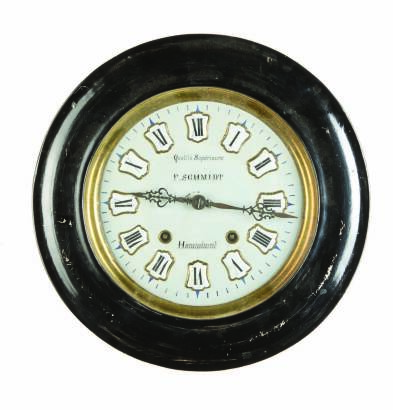 A 19th Century Dutch/German Circular Wall Clock 'F. Schmidt'