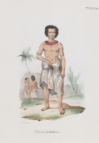 Tonga-Tabou. Costumes des habitan by Louis Aguste Sainson