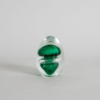 A Green Art Glass Paperweight