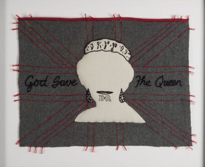 A 'God Save the Queen' Framed Textile