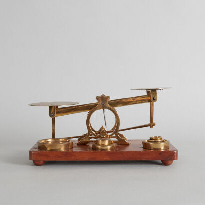 A Pair of Brass Postal Scales