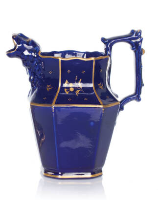 A Mid-19th Century Ironstone Cobalt Glaze Jug